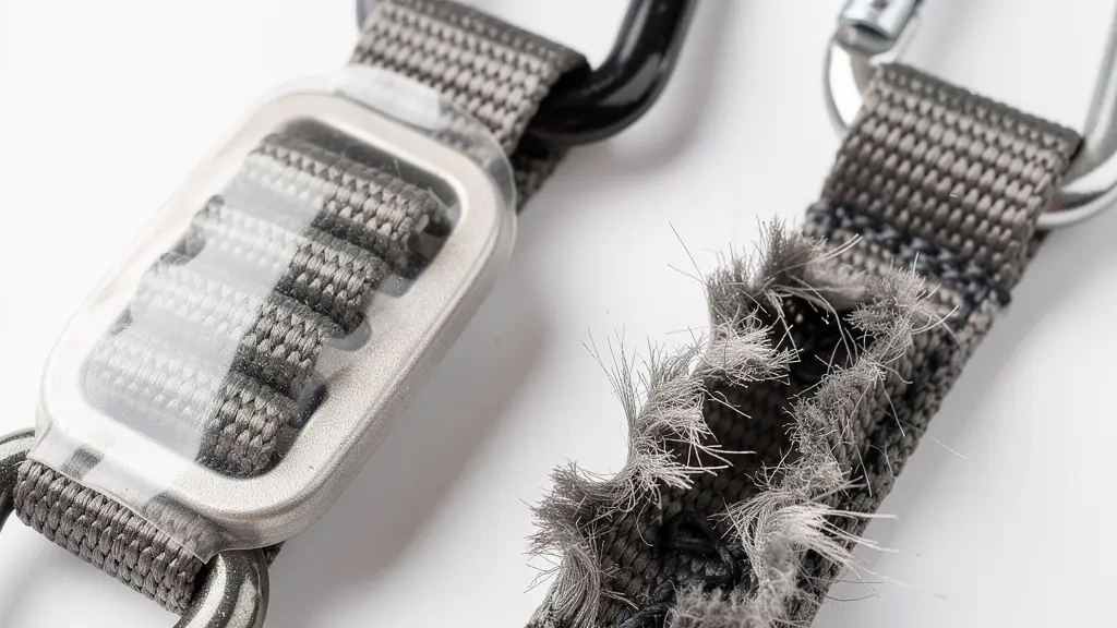 Comparaison entre un absorbeur d'énergie neuf et un absorbeur déclenché après une chute